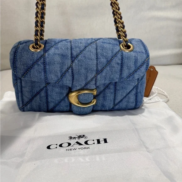 Coach Blue Quilted Tabby Crossbody Bag - Picture 11 of 14